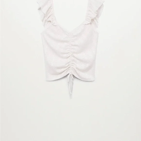 Mango Ruched openwork top - Picture 7 of 10